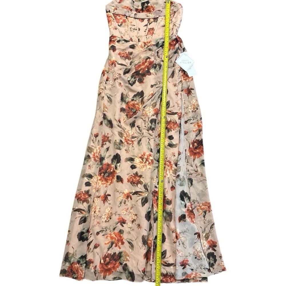 NWT Azazie Atelier Aurra Mauve Multi Maxi Dress Size US 6 Floral Cottagecore - Picture 7 of 11